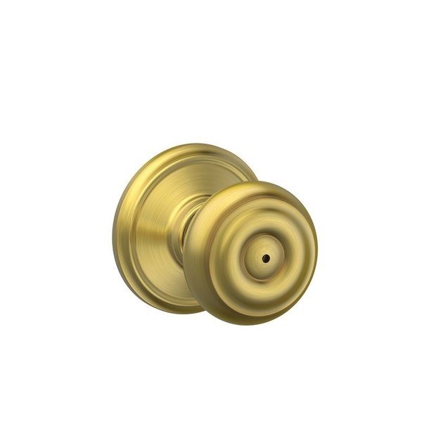 Schlage Georgian Satin Brass Privacy Knob Right or Left Handed F40VGEO608